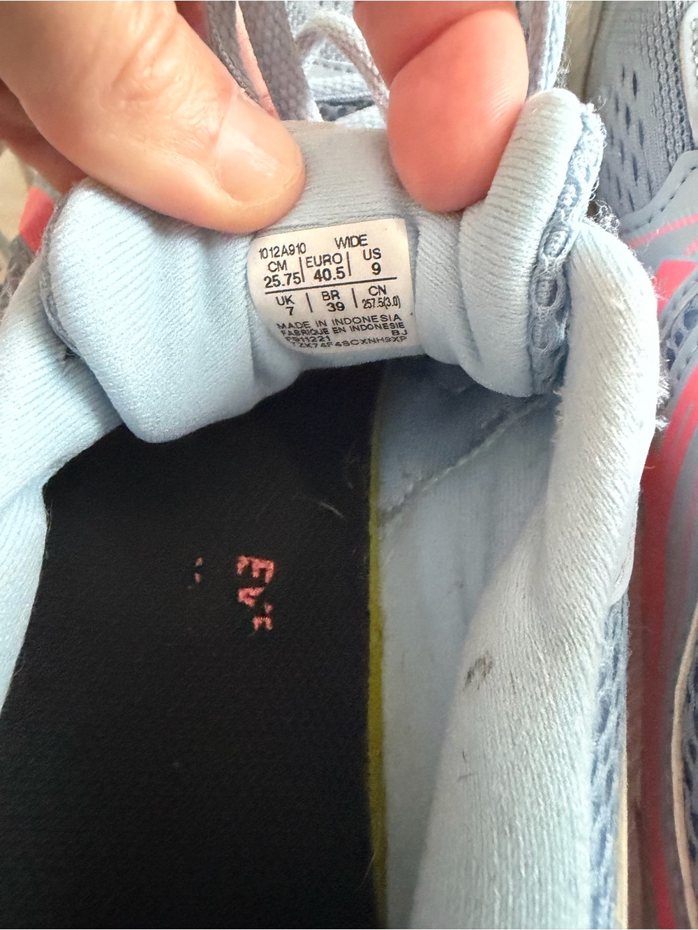 ASICS Light Blue Women's Running Sneakers with Coral Logo - Picture 8 of 9